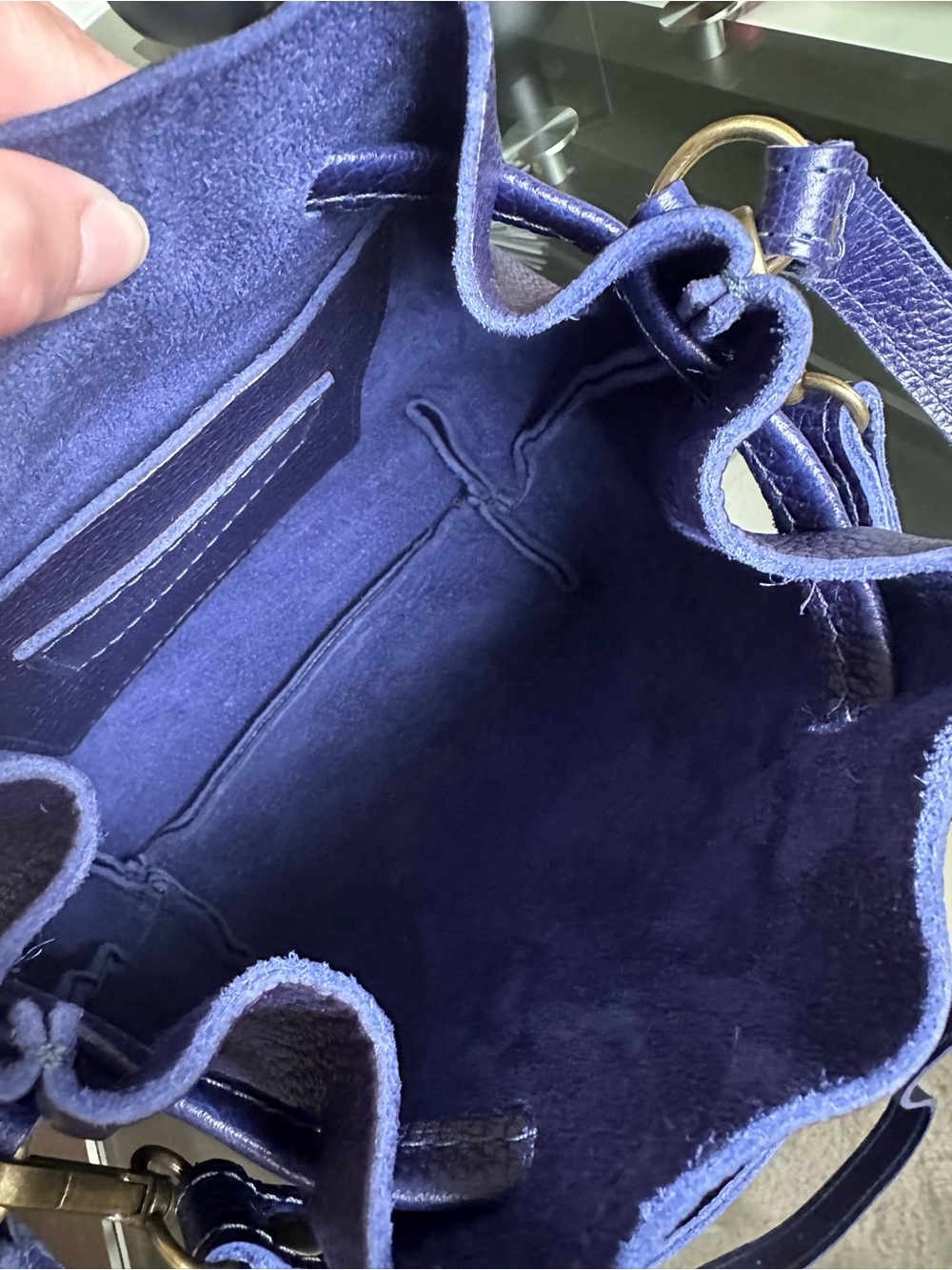 Cobalt Small Bucket Bag Portland Leather Goods - Picture 8 of 10